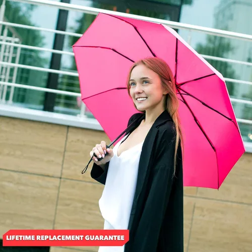 Vista 2 de Repel Umbrella Inverted Umbrella for Rain - Windproof Reverse Umbrella w 8 Fiberglass Reinforced Ribs - Easy OpenClose Upside Down Umbrella - Large