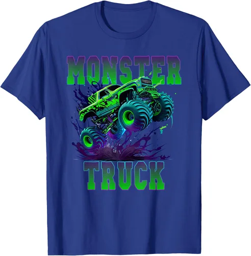 Vista 22 de Camiseta Monster Truck 4x4, Negro