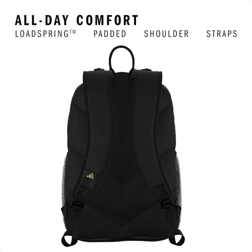 Vista 5 de Mochila Excelerator con funda para portátil, bolsa deportiva para hombres y mujeres, Negro/Dorado Metálico, Tamaño único