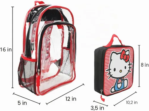 Vista 2 de BIOWORLD Set de Mochila para Niñas Lilo & Stitch (niño pequeño/niño grande) Morado Talla Única