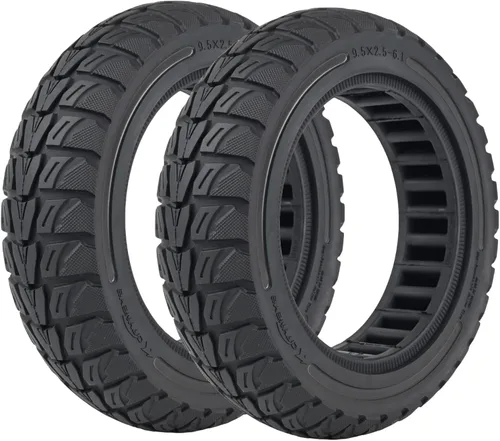 Vista 13 de Reemplazo de neumático sólido todoterreno de 9.5 x 2.5-6.1 para NIU KQi3 Pro/Max/Sport Scooter - Sin pinchazos, mantenimiento sin complicaciones