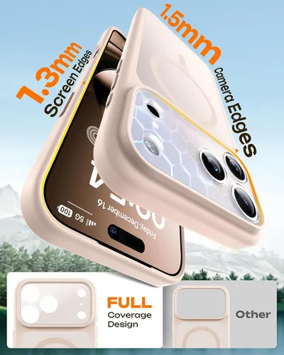 Vista 136 de TOCOL Funda para iPhone 11, compatible con Magsafe, protección completa de cámara, imanes integrados, protección contra caídas, funda translúcida