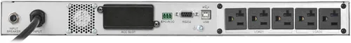 Vista 7 de Tripp Lite UPS inteligente en línea de doble conversión, 120 V, 2000 VA 1600 W, 5 tomas de corriente NEMA 5-15R, ranura para tarjeta de red