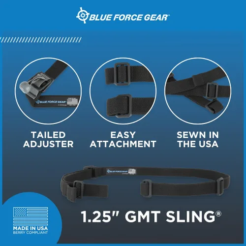 Vista 2 de Blue Force Gear GMT Sling, Durable Sling Strap, Double-Locking Sling Buckle Interface - Made in The USA - 34 to 64 Inches Length