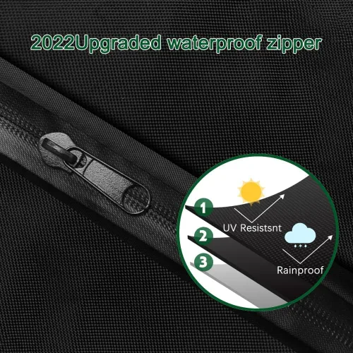 Vista 6 de Fundas de paraguas para sombrillas al aire libre, cubierta de sombrilla pequeña para sombrilla de mesa de 6 pies a 9 pies, impermeable, resistente