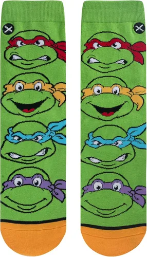 Vista 5 de Odd Sox, Nickelodeon TMNT Teenage Mutant Ninja Turtles, 90's Cartoon, Fun Socks