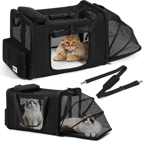 Vista 10 de pidipiti Transportador de mascotas XL de 24 x 17 x 17 pulgadas para 1 gato