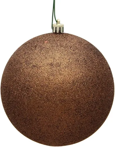 Vista 129 de Vickerman Adorno de bola brillante de oro antiguo de 6 pulgadas, 4 por caja, acabado brillante, inastillable y resistente a los rayos UV, confiable