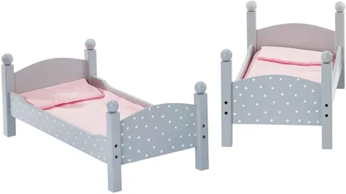 Vista 5 de Doble litera Teamson de lunares, de princesa, de 18" , 18", gris