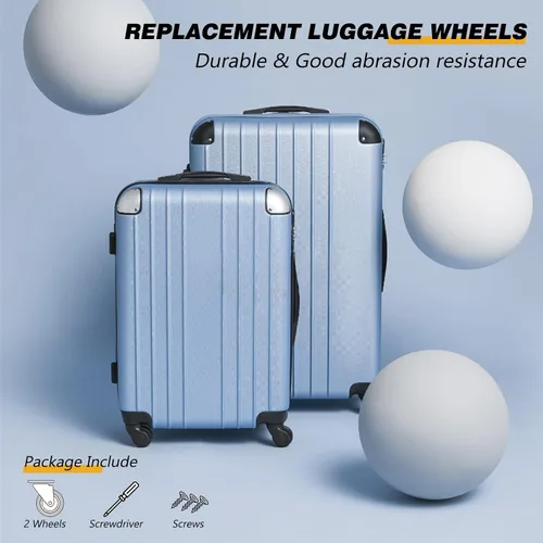 Vista 4 de Repuesto de rueda de equipaje reparación maleta bolsa piezas Spinner ruedas ruedas ruedas (W041-L-a par 2 piezas)