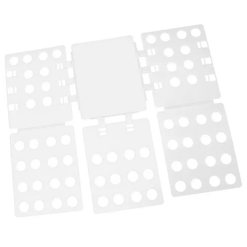 Vista 9 de Carpeta de ropa, tabla plegable para camisas, rápido y fácil de plegar, material de PP portátil para viajes (blanco)