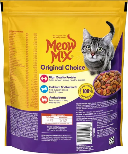 Vista 9 de Meow Mix Original Choice Alimento seco para gatos, bolsas de 18 onzas