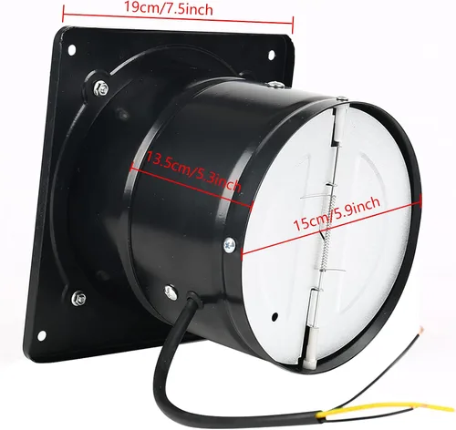 Vista 7 de CABINAHOME - Extractor de extractor de pared de 6 pulgadas para cocina, baño, inodoro, dormitorio, sala de estar, centro comercial y oficina, 110 V