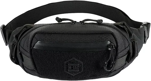 Vista 9 de M-Tac Riñonera para hombre - Riñonera pequeña compañera - Cinturón de estilo táctico EDC (negro)