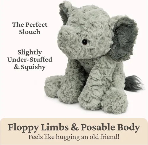 Vista 3 de GUND Cozys Collection Elefante de peluche, animales de peluche para edades de 1 año en adelante, gris, 10 pulgadas