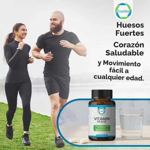 Vista 8 de Suplemento de vitamina D3 K2 5000 UI (MK-7 90 mcg), apoya la salud ósea