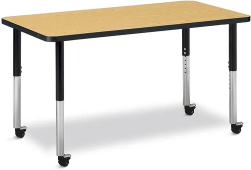 Vista 22 de Jonti-Craft Berries 6478JCM180 - Mesa de actividades rectangular, altura M (20-31 pulgadas de altura ajustable, móvil), 24 x 36 pulgadas