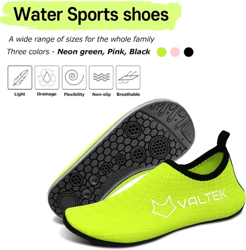 Vista 2 de VALTEK Zapatos de agua Paleos - Calcetines de yoga descalzos para playa, natación, Aqua Surf al aire libre para hombres y mujeres
