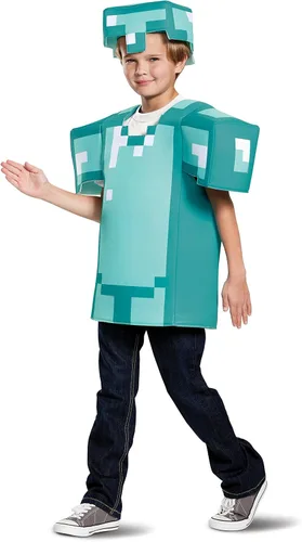 Vista 3 de Armor - Disfraz clásico de Minecraft, azul, mediano (7-8)