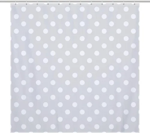 Vista 34 de Juego de 3 alfombras de baño con diseño de lunares, color azul aguamarina, antideslizante, con contorno en forma de U y tapa de inodoro