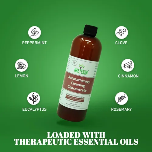 Vista 2 de Naeterra Concentrado de limpieza de aromaterapia de 16 onzas, hace 6 galones All Purpose Multi Surface Cleaner, Plant-Based Essential Oil Formula