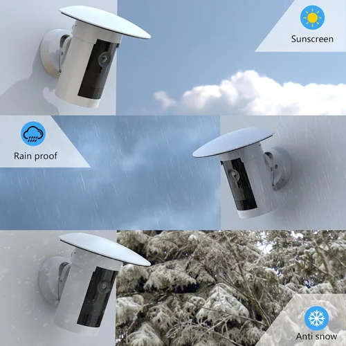 Vista 6 de Cubierta protectora para cámara exterior compatible con R-ing Outdoor Cam Plus Camera (blanco)