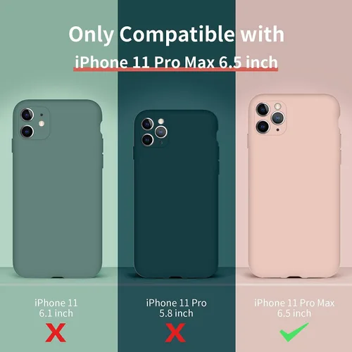 Vista 3 de Cordking - Funda para iPhone 11 Pro Max (silicona, ultra-delgada, resistente a los golpes, forro de micro-fibra suave anti-arañazos)