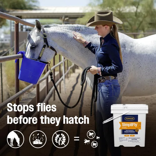 Vista 6 de Farnam SimpliFly - Suplemento diario de control de moscas para caballos, 3.75 libras, pellets apetecibles aprobados por la EPA, evita las moscas
