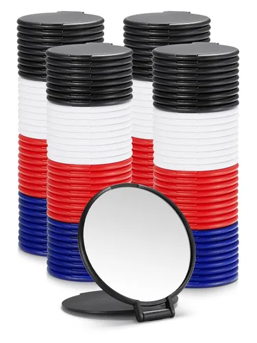 Vista 8 de Espejo compacto a granel, pequeño espejo de maquillaje para bolso, juego de 12 (12 colores)