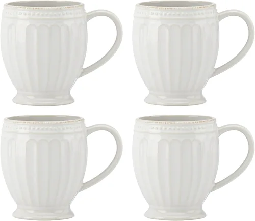 Vista 14 de Lenox 897388 French Perle Groove - Juego de vajilla de 12 piezas, servicio para 4