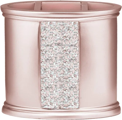 Vista 14 de Zahari Home Sinatra - Vaso de baño para cepillos de dientes y pasta de dientes, organizador de brochas de maquillaje, color negro