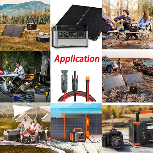 Vista 7 de Kit de panel solar resistente de 10 AWG de 12 pies, cable de carga a conectores XT60i, adaptador para estaciones de energía portátiles, generadores