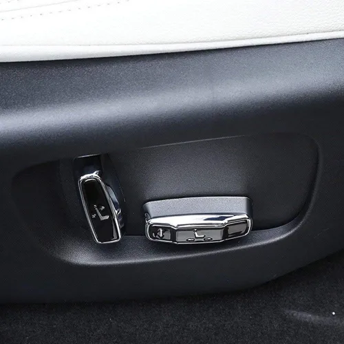 Vista 4 de YIWANG ABS 4 piezas de ajuste de asiento botón de ajuste accesorios para Land Rover Range Rover Velar 2016-2019, para Land Rover Range Rover