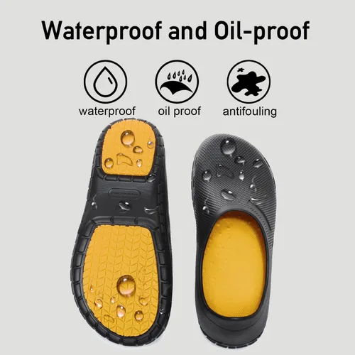 Vista 4 de JSWEI Zapatos de chef para hombre Profesional resistente al aceite al agua Zapatos de chef de enfermería antideslizantes, zapatos de trabajo