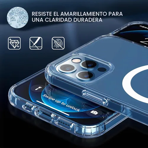 Vista 3 de S. Tedazo Funda magnética para iPhone 7 Plus/8 Plus compatible con MagSafe, no amarillea, protección de grado militar, funda ultradelgada a prueba