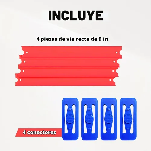 Vista 2 de Piezas de repuesto para constructor de rieles de 3 pies, compatibles con Constructor de orugas rectas de 8 piezas con conectores incluidos, 3 pies
