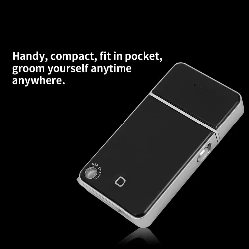 Vista 3 de Sonew Afeitadora eléctrica recargable para hombre, recortadora de barba para rostro, nariz y orejas, con cargador USB