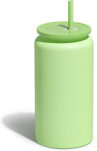 Vista 9 de Paquete de 6 vasos de 16 onzas, vaso aislado con popote, vaso de café