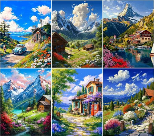 Vista 13 de DOTSOPS Kits de pintura de diamantes para adultos, kit de pintura para manualidades, manualidades, paquetes de arte de diamantes 5D, kits completos