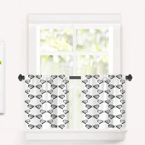 Vista 145 de Cortinas opacas de poliéster multicapa marrón con diseño de bosque natural, 2 unidades, 26 x 24 pulgadas