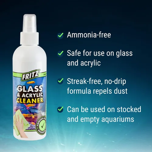 Vista 3 de Fritz Aquatics Spray limpiador de vidrio y acrílico para acuario para un tanque transparente (8 onzas)