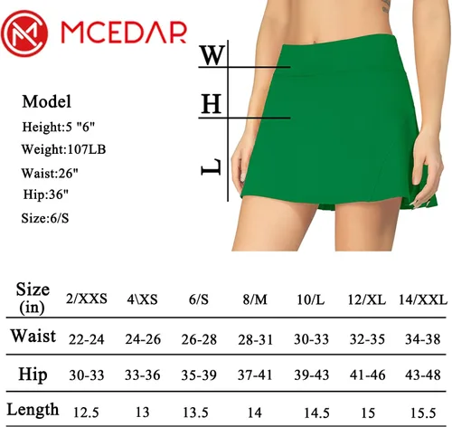 Vista 6 de MCEDAR Falda de tenis plisada para mujer con bolsillos, faldas atléticas de tiro medio, faldas de golf, correr, entrenamiento, pantalones cortos