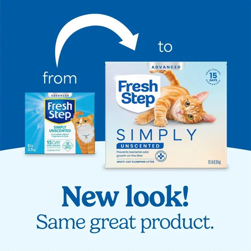 Vista 2 de Fresh Step Advanced Simply - Arena aglutinante para gatos múltiples sin