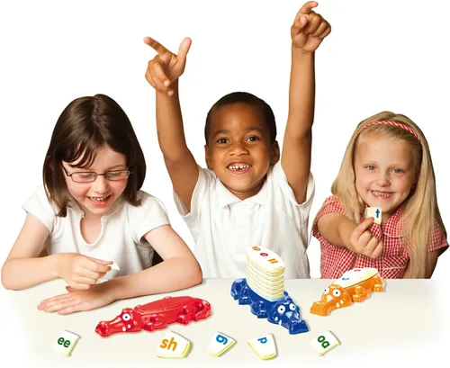 Vista 4 de Juego de construcción de palabras Spelligator de Junior Learning, Edades 5-9, Conciencia fonémica, 75 fichas de letras
