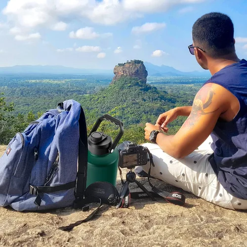Vista 6 de BJPKPK Botella de agua aislada de un galón (128 onzas), de acero inoxidable, apta para lavavajillas, jarra sin BPA con mango ergonómico y parte