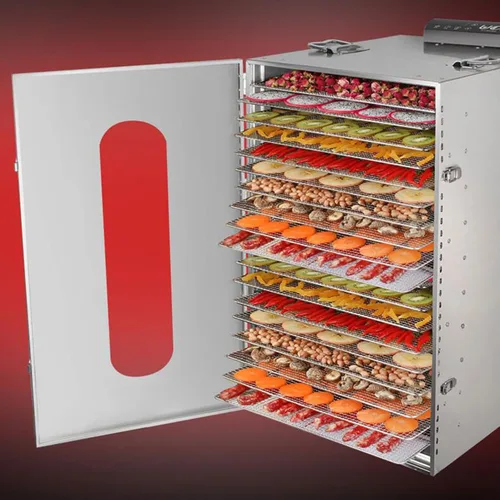 Vista 6 de Máquina deshidratadora de alimentos de 20 capas, secadora de frutas y verduras de acero inoxidable, deshidratador comercial de frutas y verduras