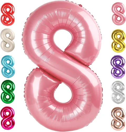 Vista 212 de Globos del números 0 de 40 pulgadas para formar los números 10, 20, 30, 40, 50, 60, 70, 80, 90, 100, para decoración de cumpleaños, bodas, eventos