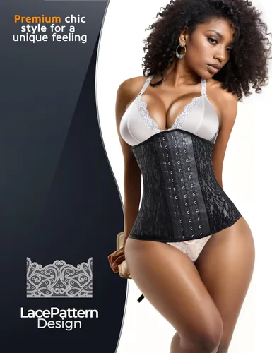 Vista 4 de Womens Latex Waist Shaper Faja Colombiana Lace