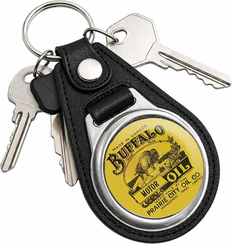 Vista 35 de Brotherhood Round Key Chain for Vintage Motor Oil, Petroleum, and