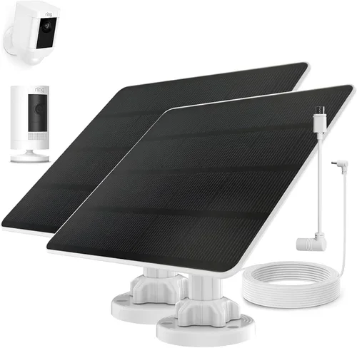 Vista 7 de Ring - Cargador de panel solar para cámara, compatible con batería Stick Up Cam, batería Spotlight Plus/Pro Cam, impermeable, carga rápida de 5 W 6